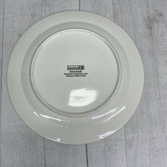 Home Trends Dining Home Trends Farm Fresh White Red Checker Border Stoneware Dinner Plates